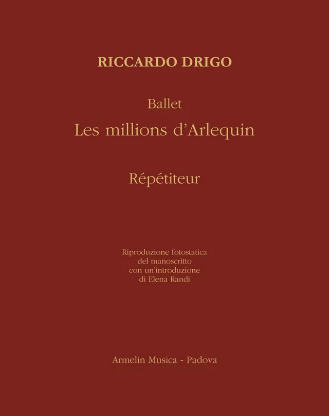 Armelin Musica Les millions d’Arlequin noty baletní partitura