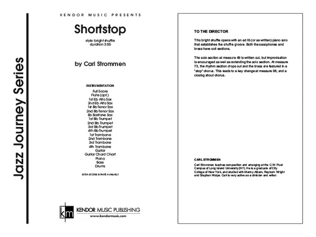 Kendor Music Shortstop partitura Full Score shuffle