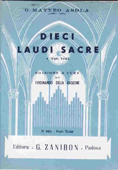 Armelin Musica Dieci laudi sacre noty duchovní sbor