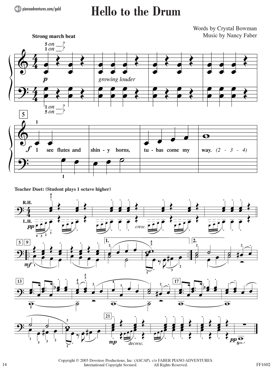 Faber Piano Adventures Primer Gold Star Performance noty