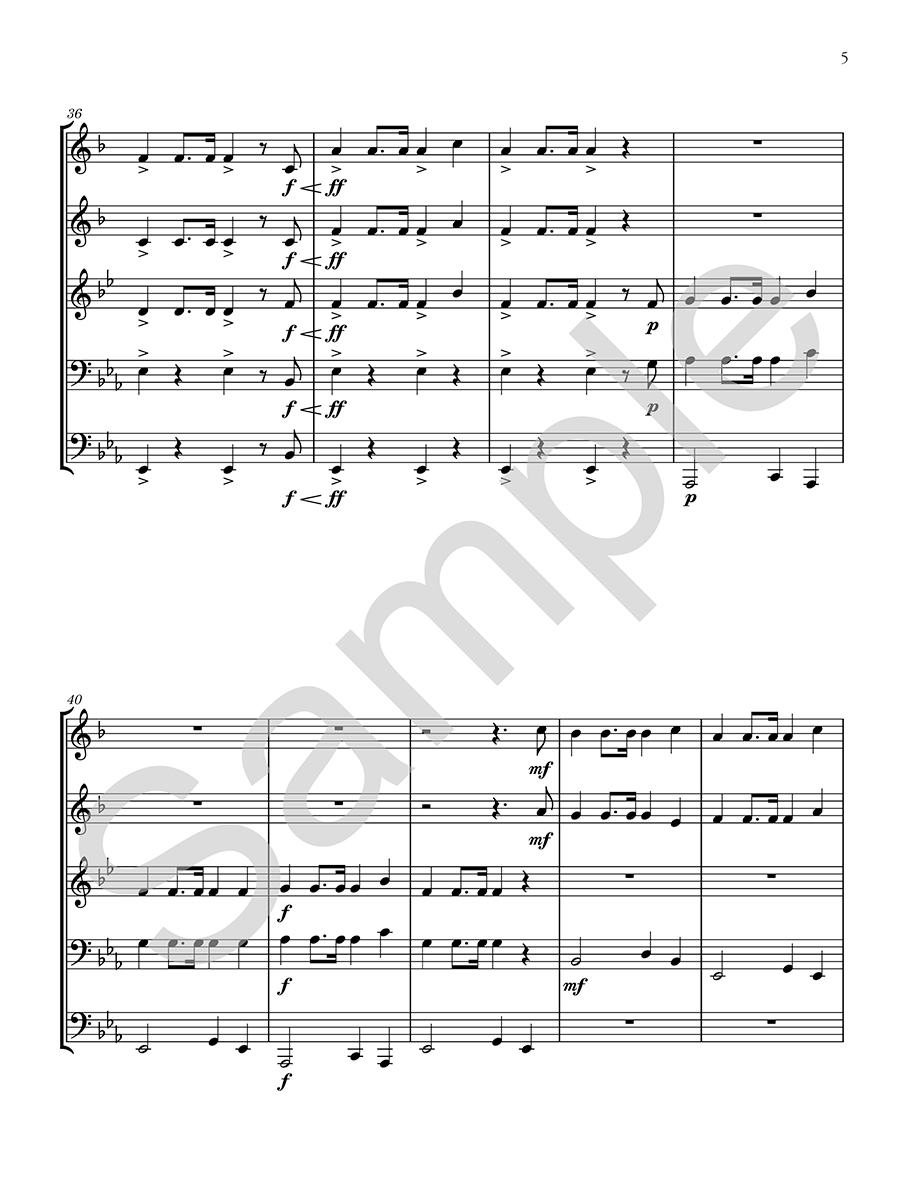 Hildegard Marche des Insurgentes Brillon noty kvintet partitura