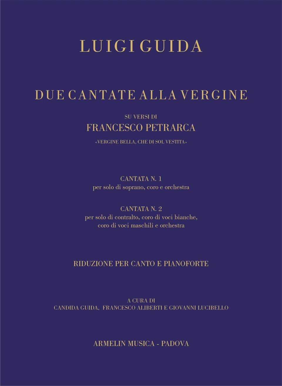 Armelin Musica Due cantate alla Vergine Petrarca noty výtah