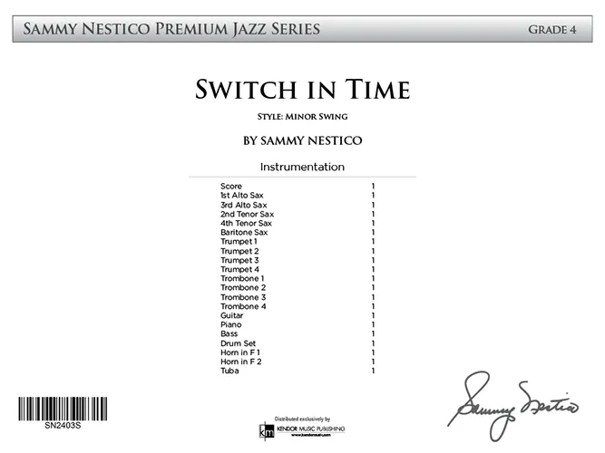 Kendor Music Switch in Time partitura pro big band