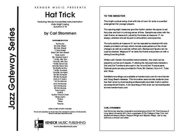 Kendor Music Hat Trick Full Score partitura swing