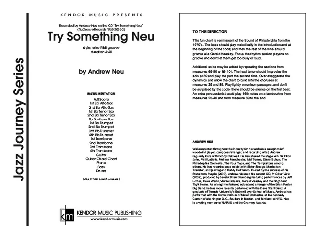 Kendor Music Try Something Neu partitura retro R&B