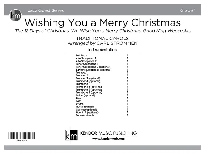 Kendor Music Wishing You a Merry Christmas Full Score noty