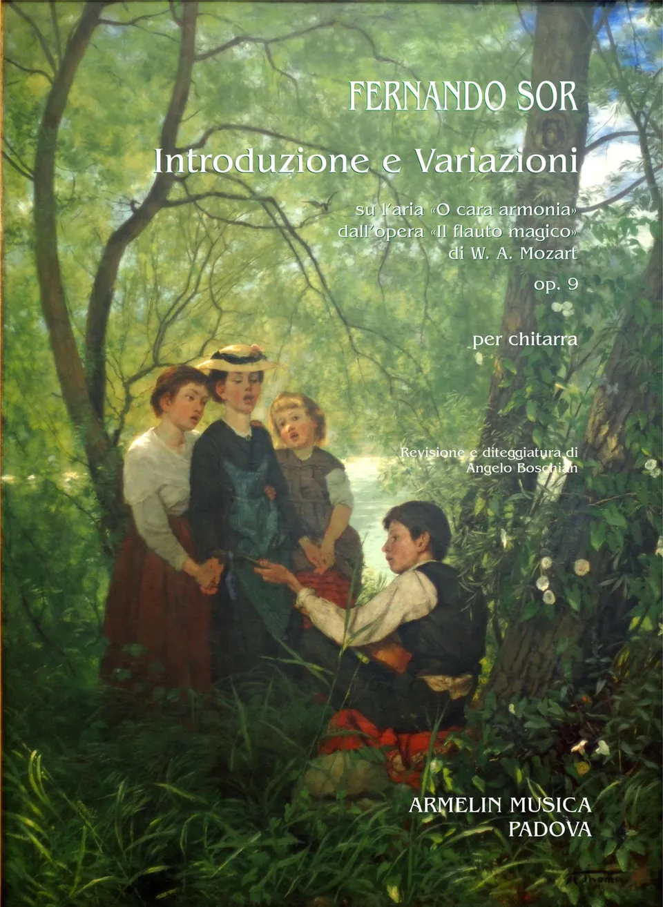 Armelin Musica Introduzione e Variazioni su l’aria O cara armonia Mozart op. 9 noty