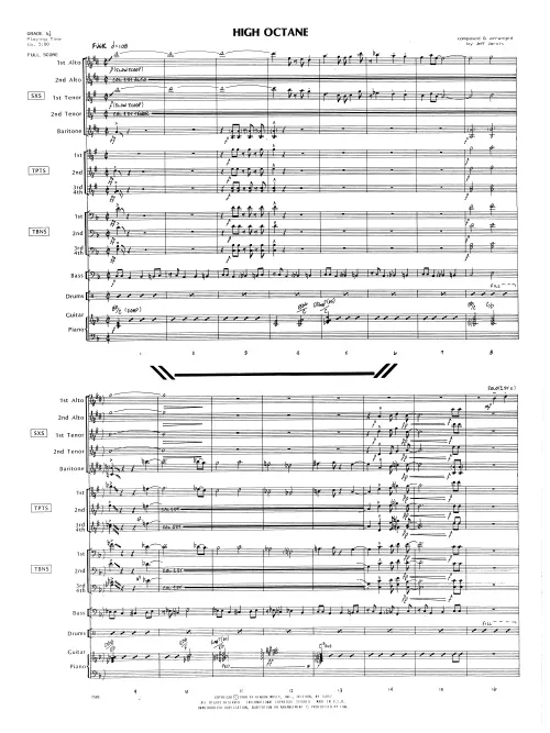 Kendor Music High Octane partitura full score funk