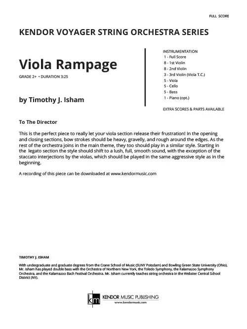 Kendor Music Viola Rampage noty pro smyčcový orchestr