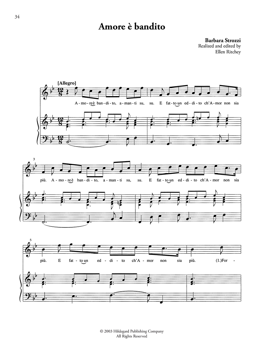 Hildegard Publishing 24 Italian Songs Arias Women Composers zpěvník