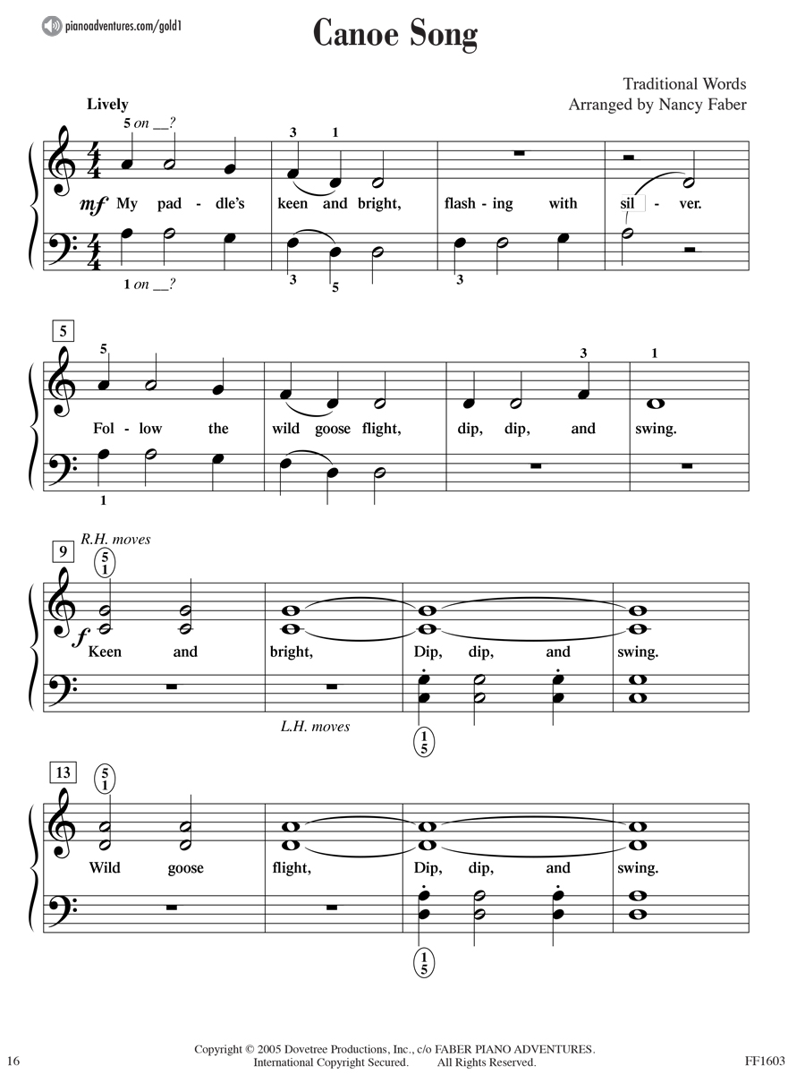 Faber Piano Adventures Gold Star Performance Level 1 noty klavír