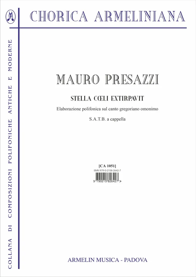 Armelin Musica Stella cœli extirpavit noty pro sbor