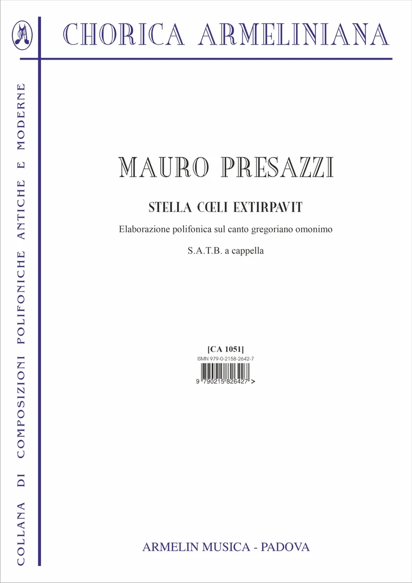 Armelin Musica Stella cœli extirpavit noty pro sbor