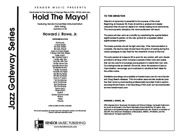 Kendor Music Hold The Mayo! partitura swing 2:25
