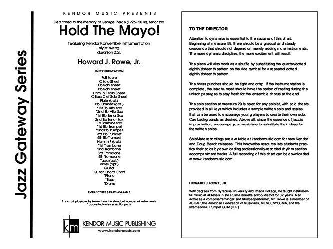 Kendor Music Hold The Mayo! partitura swing 2:25
