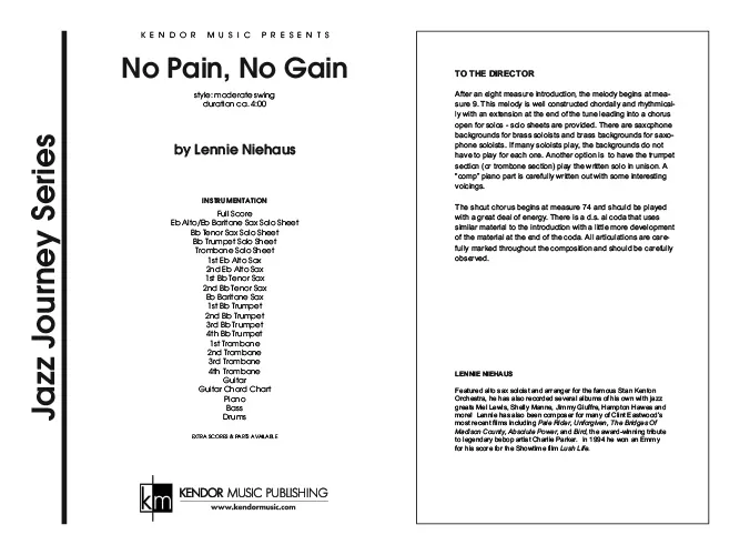 Kendor Music No Pain No Gain partitura swing