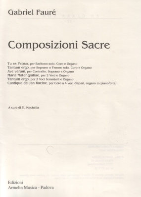 Armelin Musica Composizioni Sacre noty pro sbor a varhany