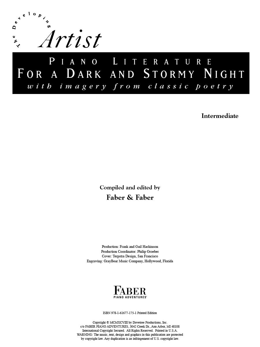 Faber Piano Adventures Dark and Stormy Night noty pro klavír