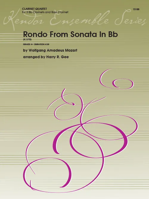Kendor Music Rondo From Sonata In Bb noty kvartet klarinety