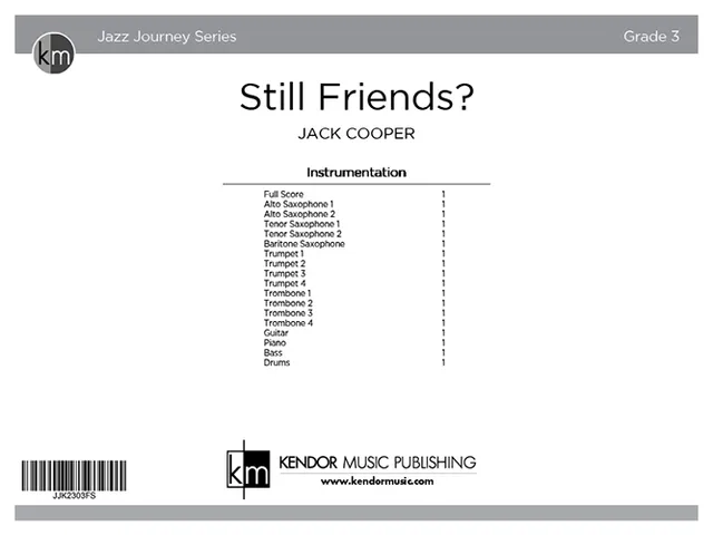 Kendor Music Still Friends? partitura full score pro jazz band