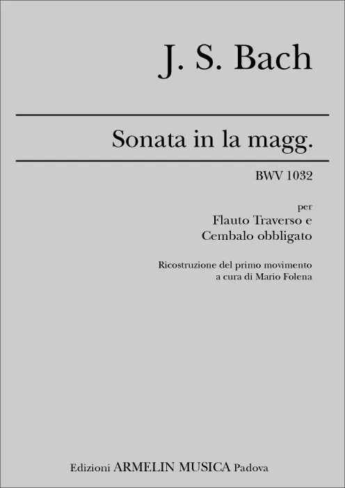 Armelin Musica Sonata in La maggiore BWV 1032 noty