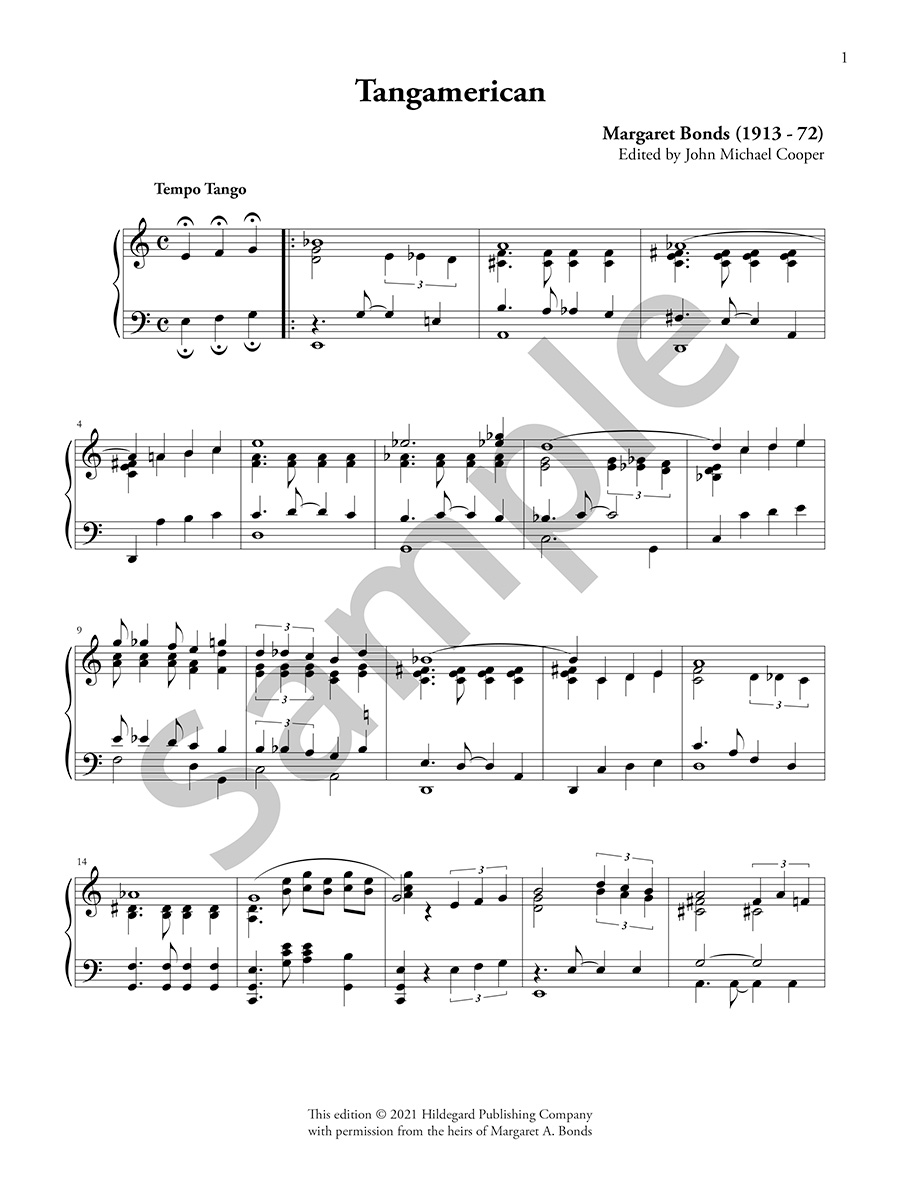 Margaret Bonds Two Works for Solo Piano noty pro klavír