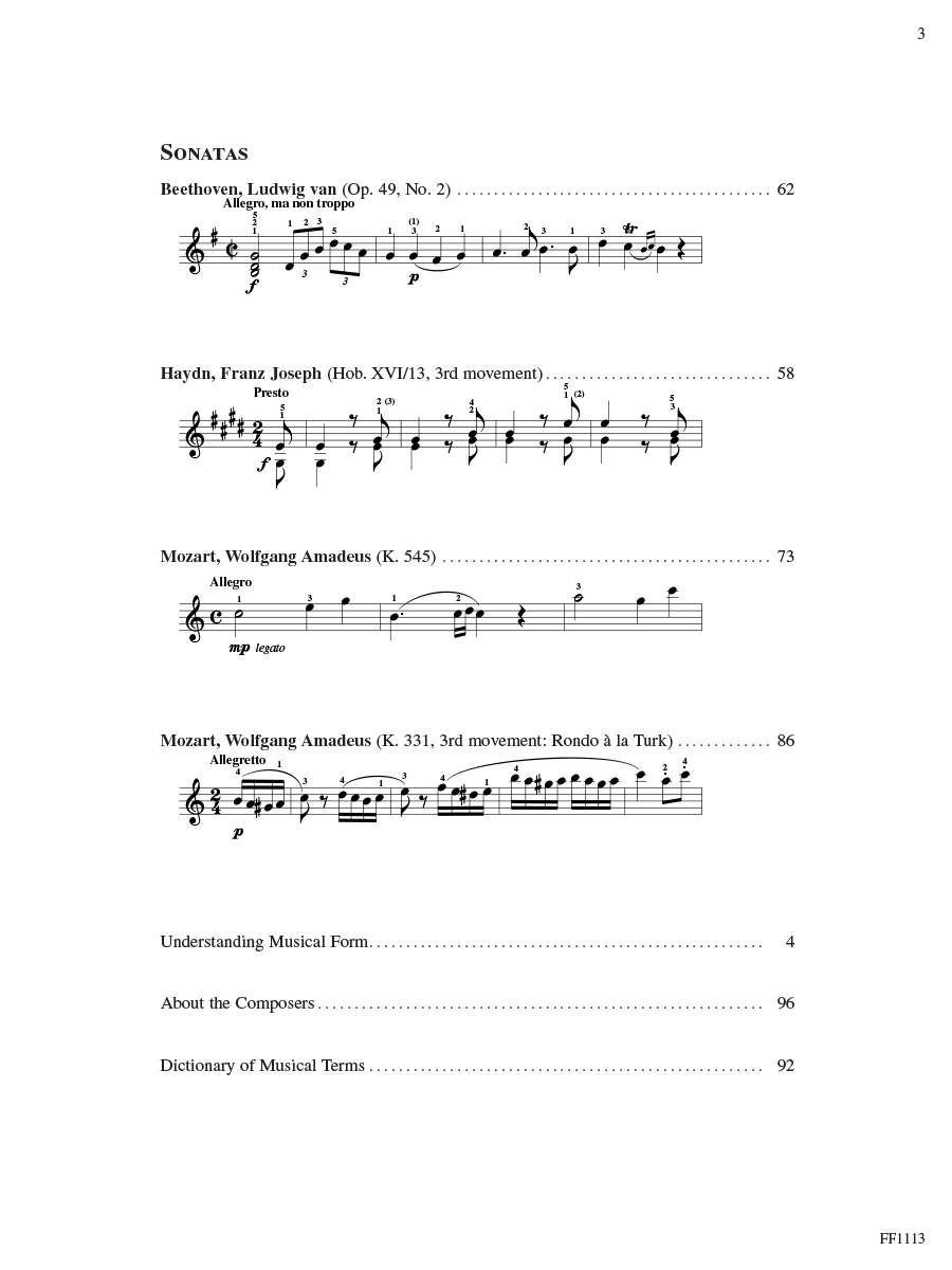 Faber Piano Adventures Piano Sonatinas Book 4 noty pro klavír