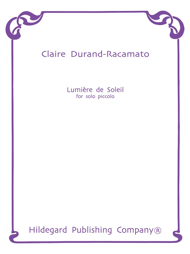 Hildegard Publishing Lumière de Soleil Durand-Racamato flétna pikola