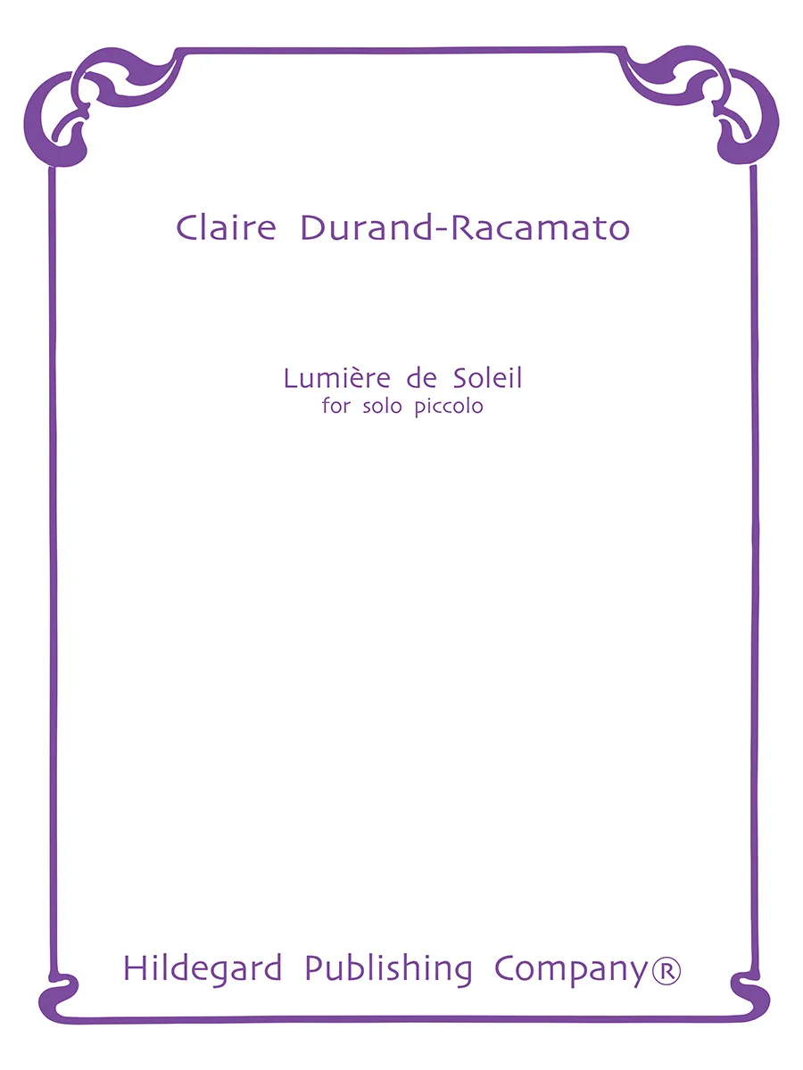 Hildegard Publishing Lumière de Soleil Durand-Racamato flétna pikola