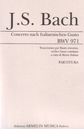 Armelin Musica Copertina per Concerto nach Italiaenischen Gusto BWV 971 noty