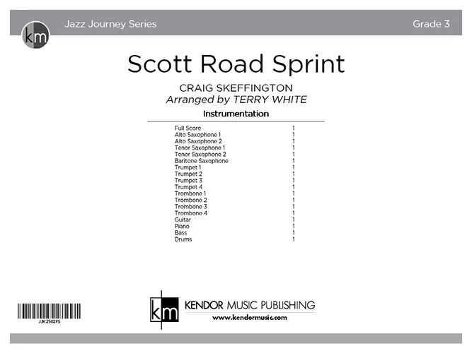 Kendor Music Scott Road Sprint noty swing partitura