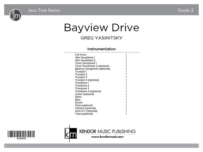 Kendor Music Bayview Drive partitura pro big band