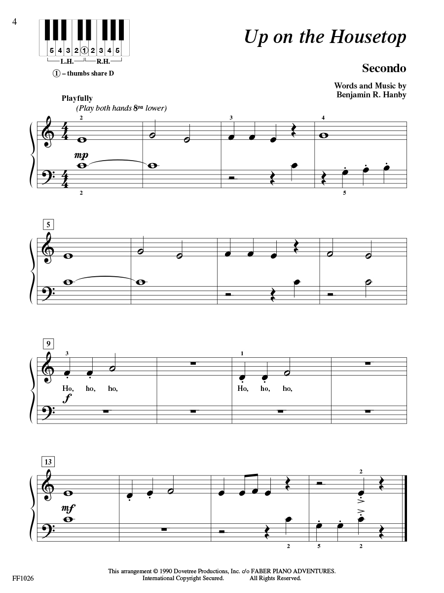 Faber DuetTime Piano Christmas čtyřruční noty vánoční