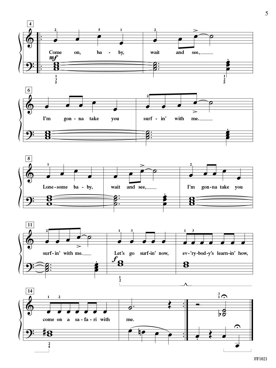 Faber ChordTime Piano Rock n Roll noty pro klavír 2B