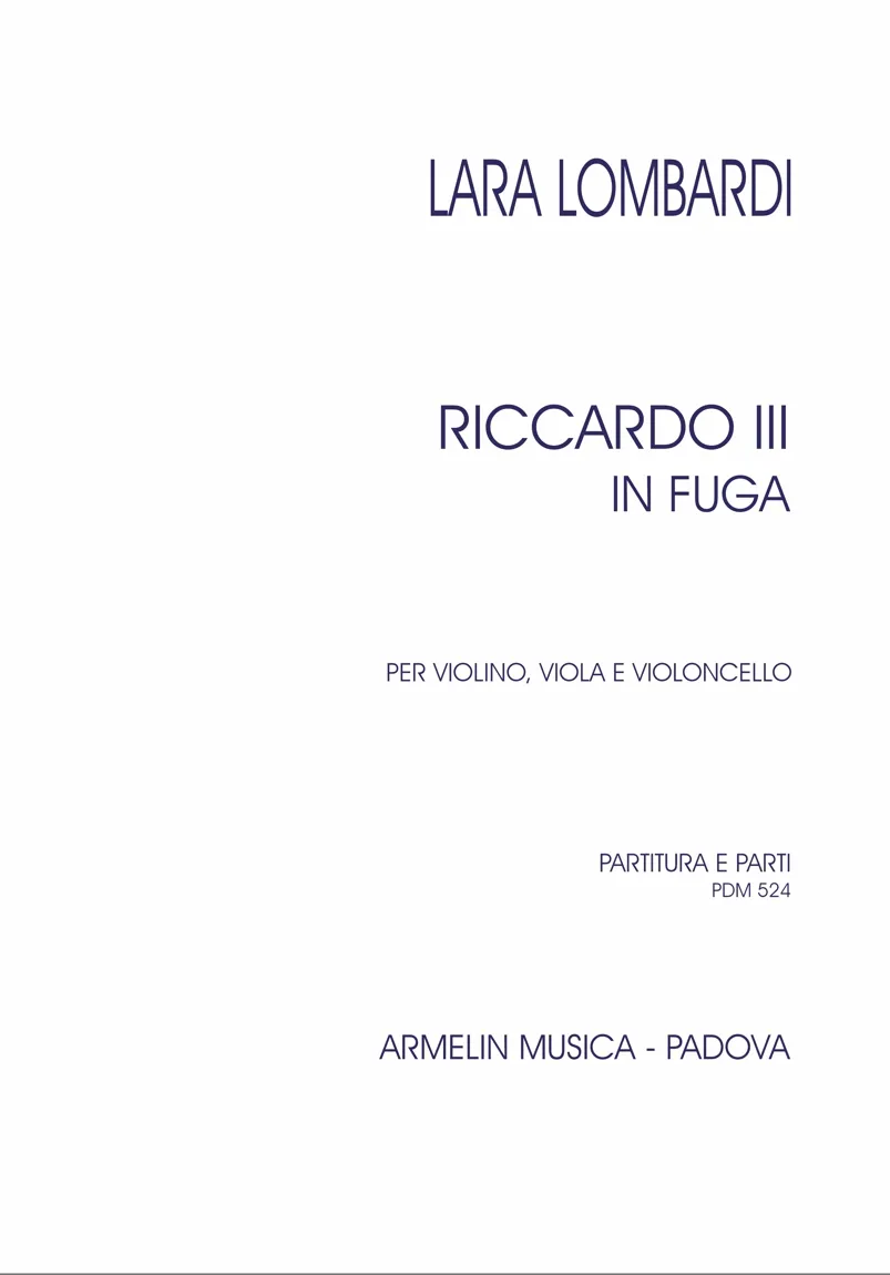 Armelin Musica Riccardo III in fuga noty