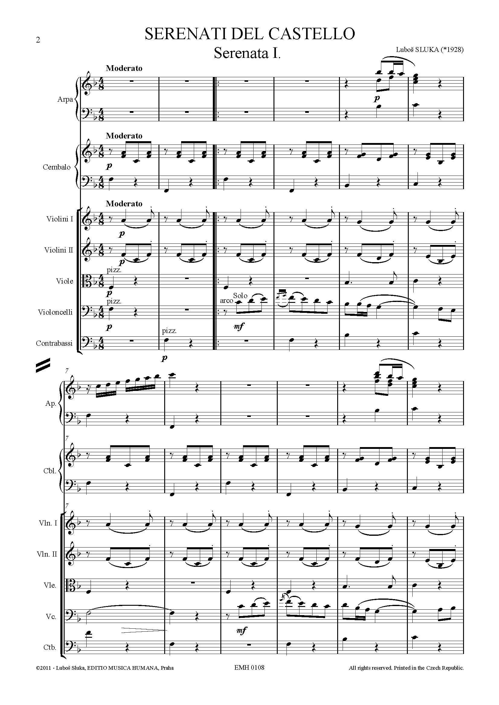 Editio Musica Humana Serenati del Castello partitura 42 stran