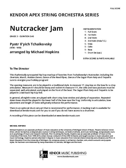Kendor Music Nutcracker Jam partitura hip hop 5:40