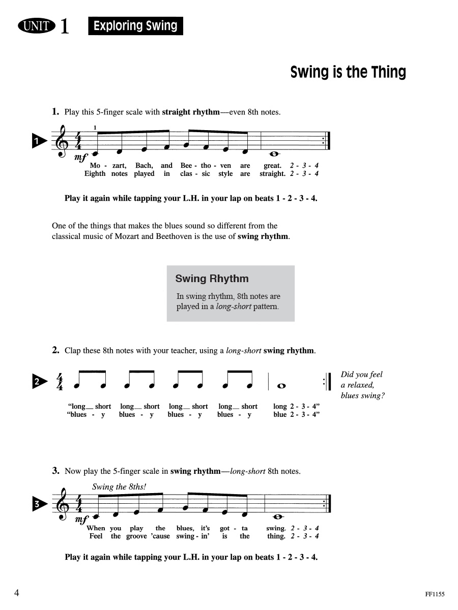 Faber Piano Adventures Discover Blues Improvisation noty pro klavír