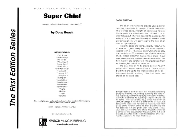 Kendor Music Super Chief partitura pro big band swing