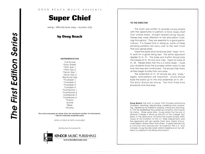 Kendor Music Super Chief partitura pro big band swing