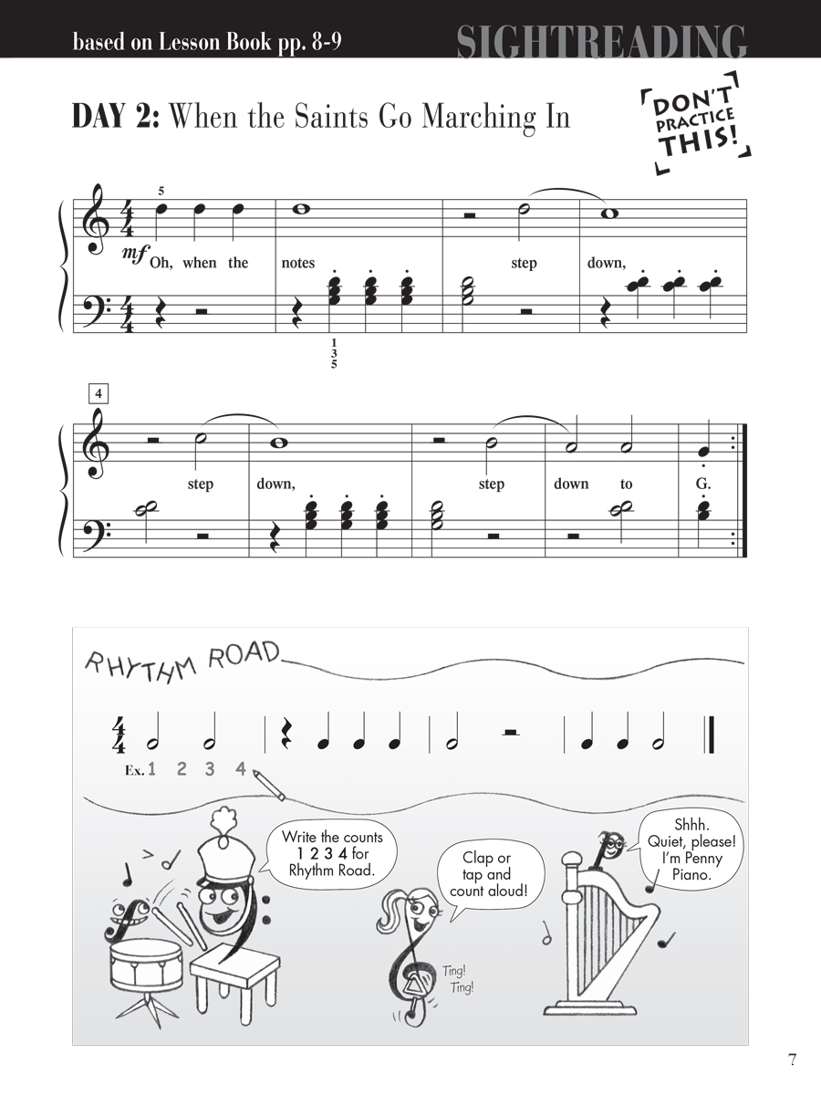 Faber Piano Adventures Level 2A Sightreading Book noty