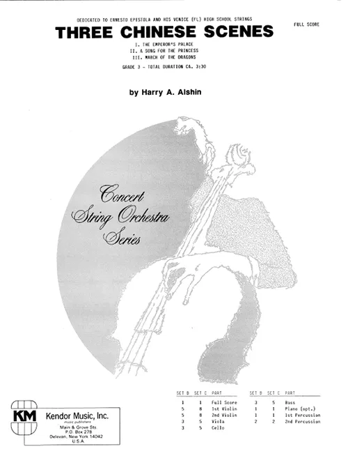 Kendor Music Three Chinese Scenes noty Full Score 3 věty