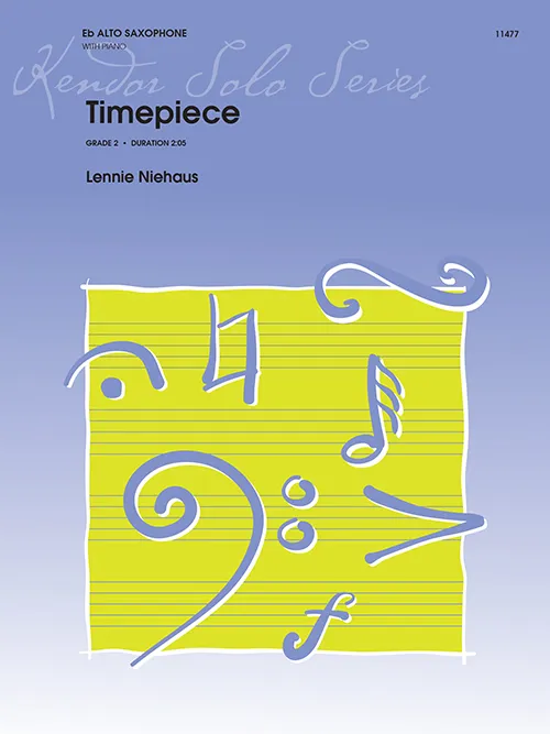 Kendor Music Timepiece noty alt saxofon klavír