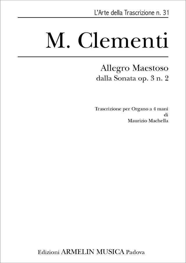 Armelin Musica Allegro maestoso Sonata op. 3 n. 2 noty