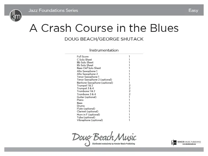 Kendor Music A Crash Course in the Blues partitura full score
