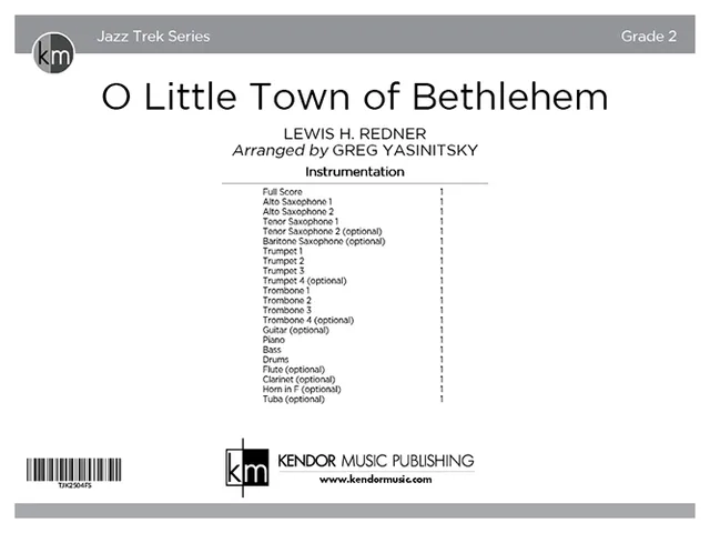 Kendor Music O Little Town of Bethlehem vánoční noty