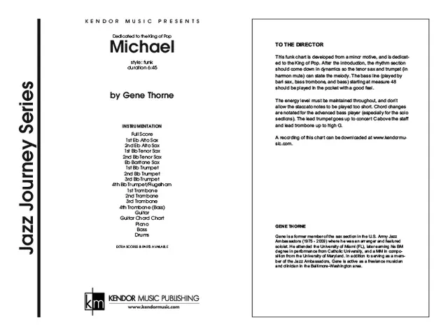 Kendor Music Michael partitura funk pro big band