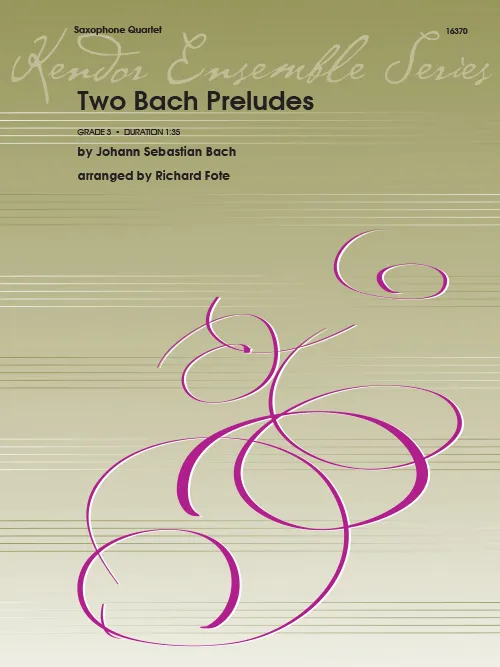 Kendor Music Two Bach Preludes noty pro saxofony