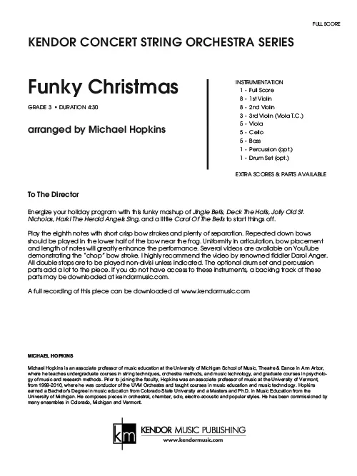 Kendor Music Funky Christmas noty partitura full score vánoční