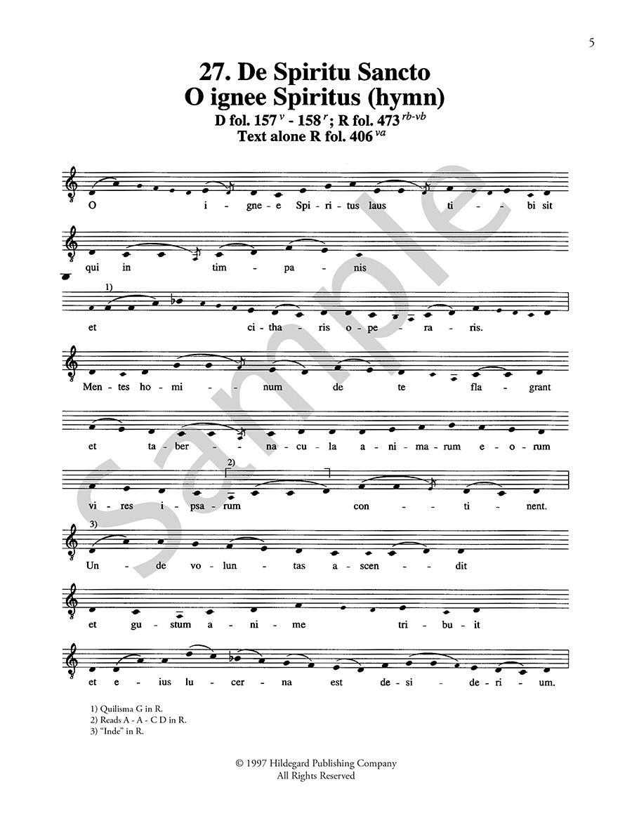 Hildegard Publishing Volume III Chants for the Trinity noty 5 zpěvů